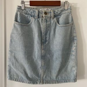 american apparel denim mini skirts